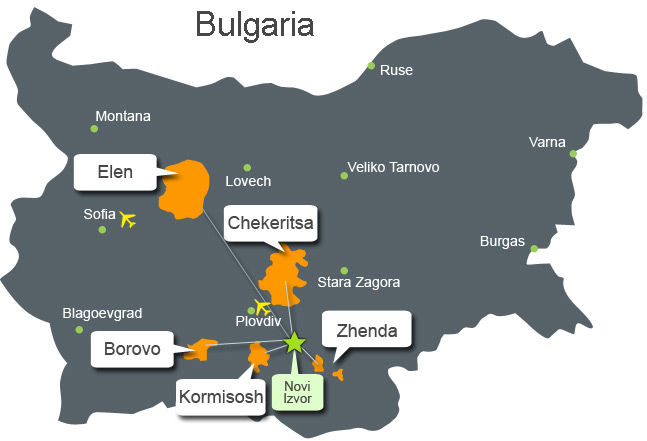 Caza Conmigo Bulgaria Map